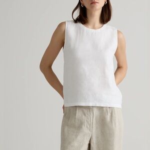 NWT! Quince | 100% European Linen Tank | White | M